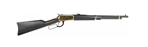 Heritage Manufacturing 92 Carbine Rifle in 357 Magnum with Gold PVD Finish and Wood Stock