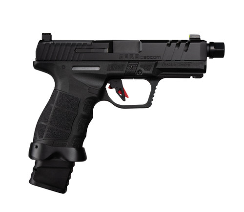 SAR Firearms SAR9 Socom Compact 9mm Semi-Auto Pistol with Interchangeable Grips and Extended Magwell