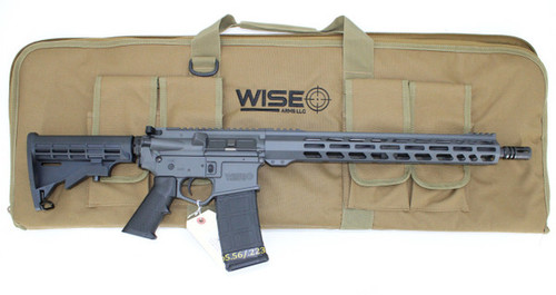 Wise Arms WA-15B 5.56mm Sniper Grey Semi-Auto Rifle with Collapsible Stock and M-LOK Handguard