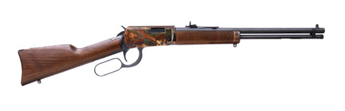 Heritage Manufacturing Settler .22 LR Lever Action Rifle with Blued Finish and Light Stained Wood Stock