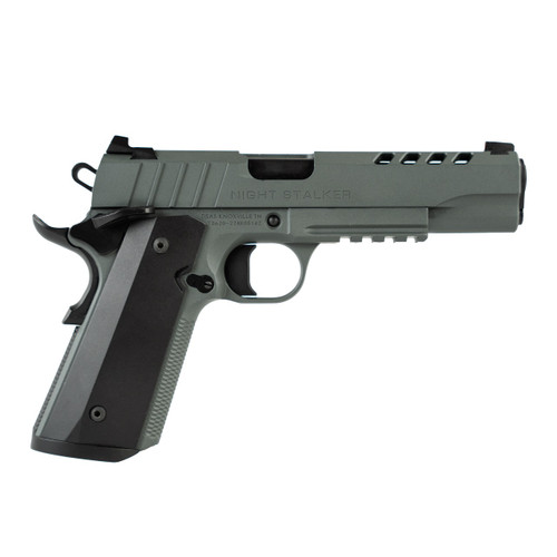 Tisas 1911 Night Stalker in .45 ACP with Platinum Grey Cerakote Finish and Tritium Sights