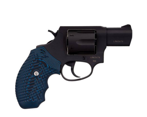 Taurus 856 Revolver in 38 Special with Black/Blue VZ Cyclone Grip