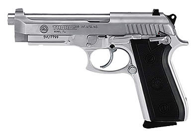Taurus PT-92 9mm Semi-Auto Pistol with Stainless Finish and 17+1 Capacity