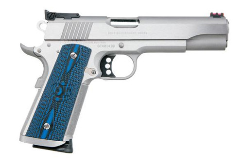 Colt Gold Cup Trophy 9mm Semi-Auto Pistol with Stainless Steel Finish and Fiber Optic Sights