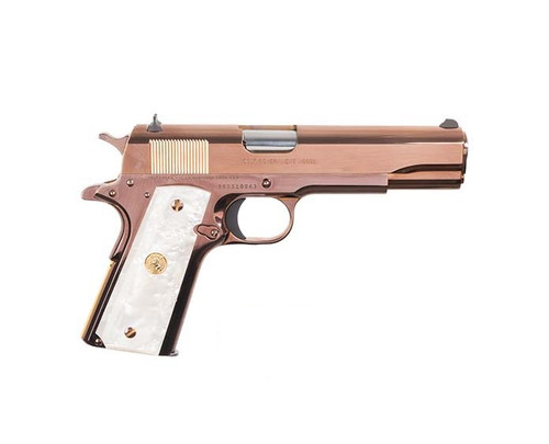 Colt Series 80 Custom 38 Super Semi-Auto Pistol with High-Polished Rose Gold Finish