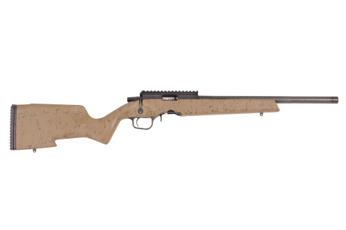 Christensen Arms Ranger .22 LR Bolt Action Rifle with Synthetic Tan and Black Webbing Stock