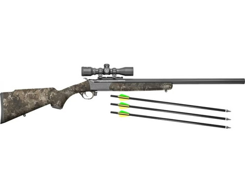 Traditions Crackshot XBR .22LR and .27 Caliber Rifle with Camo Stock and Scope