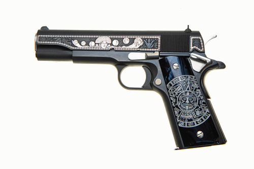 Colt Government Model 1911C-38-MQM .38 Super Semi-Auto Pistol with Gold Plated Accents