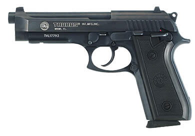 Taurus PT-92 9mm Semi-Auto Pistol with 17+1 Capacity and Blued Finish