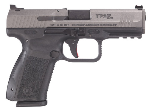CANIK TP9SF Elite 9mm Semi-Auto Pistol with Tungsten Cerakote Finish and Fiber Optic Sights