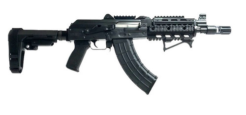 Zastava Arms USA ZPAP M92 7.62x39mm Semi-Auto Pistol with Krinkov Style Sights and Quad Rail Handguard