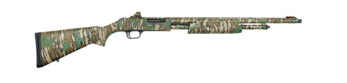 Mossberg 500 Turkey Shotgun with Mossy Oak Green Leaf Finish and Fiber Optic Sights