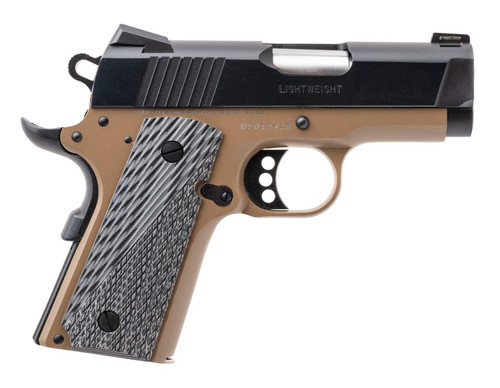 Colt Defender 45 ACP Semi-Auto Pistol with FDE Cerakote Finish and Black Cherry G10 Grips