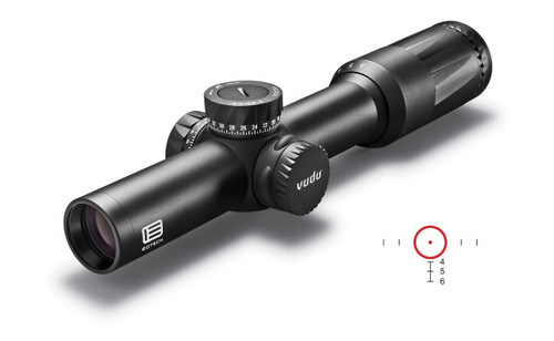 EO Tech Vudu Precision Rifle Scope VDU1-6FFSR2  1x to 6x Magnification, 24mm Objective, Black Finish