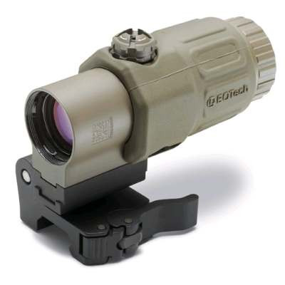 EO Tech G33.STSTAN 3X Magnifier in Tan with STS Mount