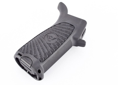 Wilson Combat Starburst AR15 Gunfighter Grip TR-GRIP-BLK  Black Accessory with Reduced Ergonomic Angle and Storage Feature