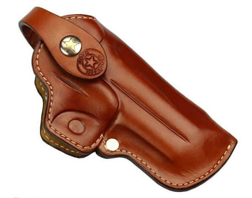 Bond Arms Snake Slayer Holster H-RT-350-TN-R-CP, Tan Leather with Metal Clip for 3.5-inch Pistols
