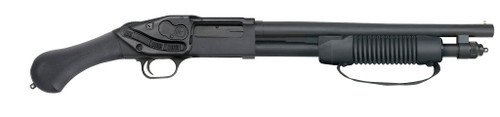 Mossberg 590 Shockwave Laser Saddle 20 Gauge Pump Action Shotgun with Synthetic Raptor Grip