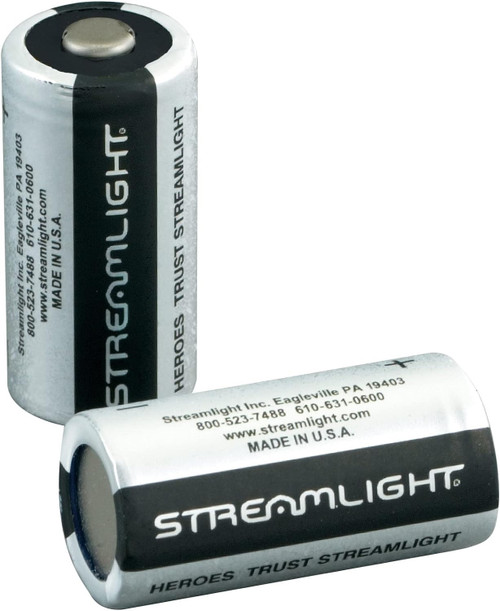 Streamlight CR123A Lithium Batteries 2-Pack - Reliable Power Source for Flashlights and Accessories