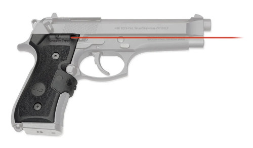 Crimson Trace LaserGrip MIL-STD Beretta 92 Accessory with Black Rubber Overmold Wrap and Front Activation