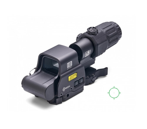 EO Tech HHS-GRN EXPS2-0 Green Reflex Sight with 3x Magnifier and Flip-To-Side Mount
