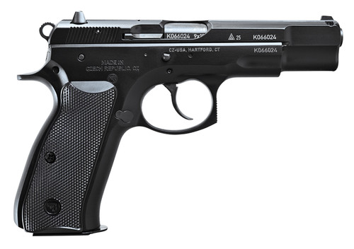 CZ 91162 CZ 75 B 50th Anniversary Elite 9mm Luger Pistol with Engraved Slide and Black Polycoat Finish
