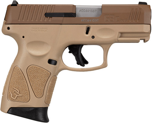 Taurus G3C MA 9mm Luger Pistol with Matte Coyote Brown Finish and 3.26-inch Barrel
