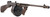 Thompson T150DC6 1927A-1 .45 Cal Semi-Auto Rifle with 18-Inch Finned Barrel and Fixed Stock
