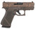 Glock G43X MOS Slim Sub-Compact 9mm Luger Pistol with Vortex Bronze Cerakote Finish and Optic Ready Slide