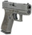 Glock G43X Cobalt Cerakote 9mm Luger Subcompact Pistol with Optic Cut and 10-Round Capacity