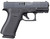 Glock G43X Sub-Compact 9mm Luger Pistol with Beavertail and Fixed Sights