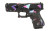 GLOCK 19 Gen5 9mm Pistol with Custom Black/Cyan/Purple Cerakote Finish - Model PA195S203