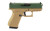 GLOCK 43X 9mm Sub-Compact Semi-Automatic Pistol with MOS - Troy Coyote Tan / Jesse James Green