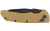 Hogue Deka Folding Knife 3.25-Inch CPM MagnaCut Blade with Flat Dark Earth Handle
