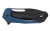 SOG Bulwark Folding Knife with Blue Micarta Handle and D2 Steel Blade