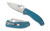 Spyderco Tenacious TI Folding Knife with Blue Titanium Handles and 8Cr13MoV Steel Blade