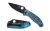 Spyderco Tenacious TI Disarray Folding Knife with Black and Blue Titanium Scales - Part C122TIBLBKD2P
