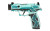 Sig Sauer P365X Komodo Anime, Striker Fired, Semi-automatic, 9MM, 3.1 Zaffiri Threadless Compensated Barrel, Komodo Aluminum Grip Module, Custom Dayglow Blue Cerakote Finish by Shark Coast Tactical, Fixed Sights, Optic Ready, 17 Rounds, 2 Magazine...