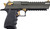 Magnum Research DE50L6MSG Deagle .50 AE 6-Inch Black Anodized Pistol with Gold Controls