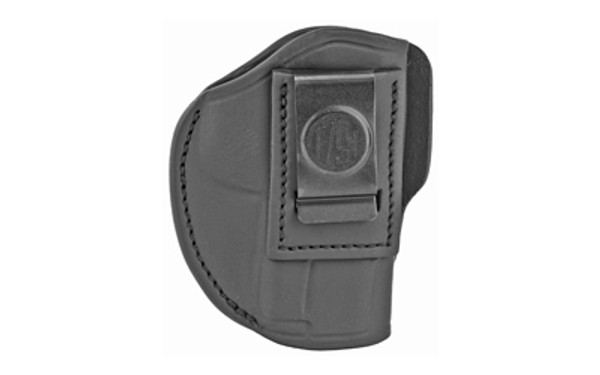 1791 4 Way Holster, Leather Belt Holster, Right Hand, Stealth Black, Fits Glock 48 and S&W EZ380, Size 1 4WH-1-SBL-R