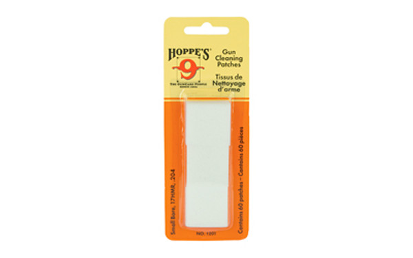 Hoppe's Patch No 1 Small Bore 60 Pack, Blister Card 1201