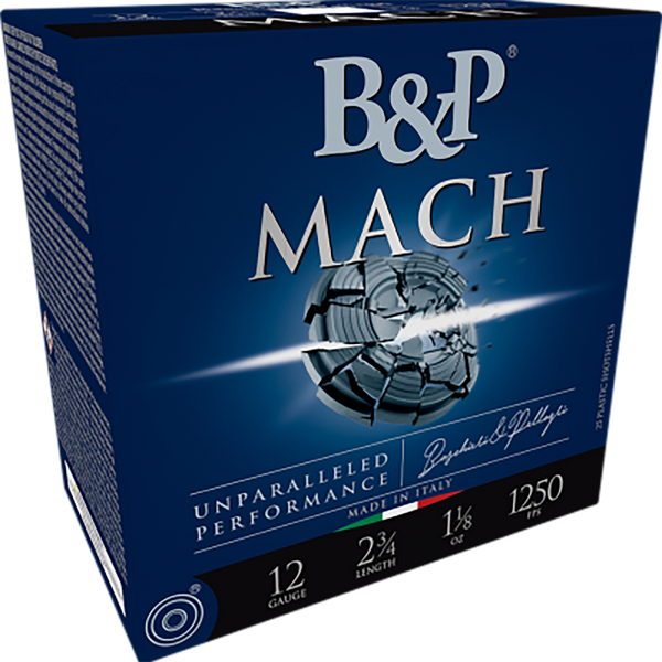 B&p Ammunition Mach Lv, B&p 12b1f2l8  Mach 12g 1 Oz                  25/10