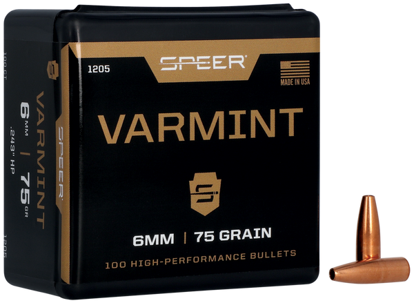 Speer Ammo Varmint, Speer 1205      Bull .243  75 Hp             100/5