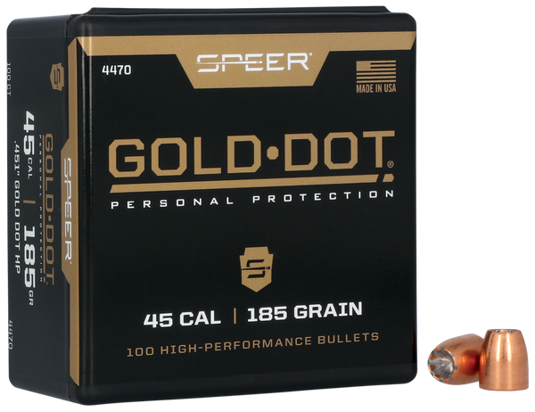 Speer Ammo Gold Dot, Speer 4470      Bull .451 185 Gdhp           100/5