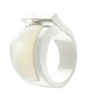 JanKuo Jewelry Rhodium Plated Mother of Pearl Band Ring