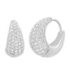 JanKuo C.Z. Pave Huggies  Hoop Earring