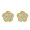 JanKuo C.Z. Clover Pave Stud Earring