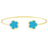 JANKUO Flower 14K Goldplate Cuff Bracelet