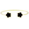 JANKUO Flower 14K Goldplate Cuff Bracelet
