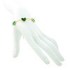 JANKUO Heart 14K Goldplate emerald Bracelet